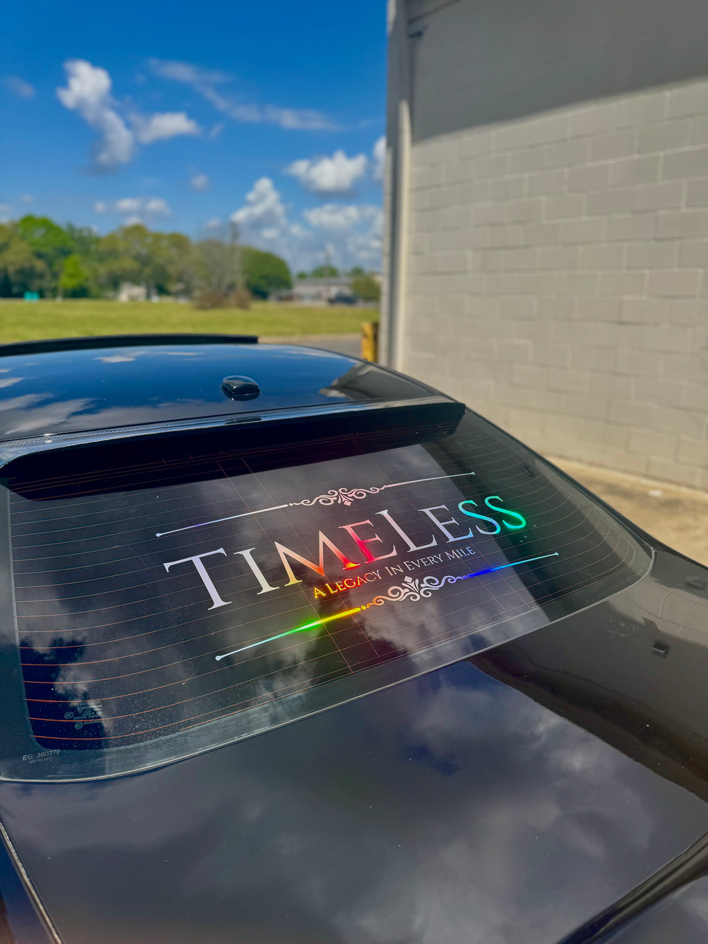 A LEGACY IN EVERY MILE REAR WINDSHIELD BANNER