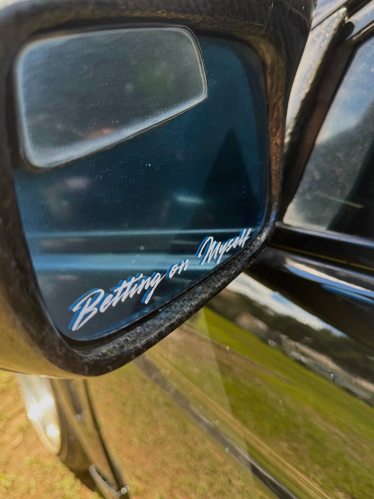 BETTING ON MYSELF MIRROR STICKER